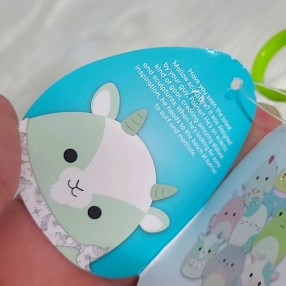 🆕️NWT Squishmallows Official Palmer Green Goat Clip On Collectible Mini Plush - Picture 11 of 13
